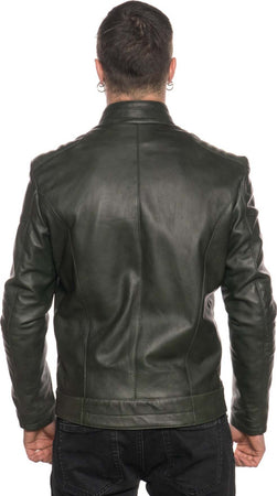 Attila---Biker-Uomo-Verde-in-vera-pelle
