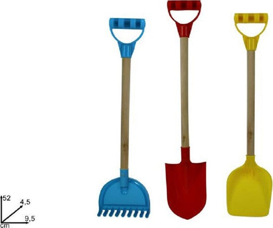 Attrezzi Mare Spiaggia Manico In Legno Pala Rastrello Vanga 3 Modelli Assortiti Giochi e giocattoli/Sport e giochi all'aperto/Sabbiere e giocattoli da spiaggia/Giocattoli per sabbia e spiaggia Trade Shop italia - Napoli, Commerciovirtuoso.it