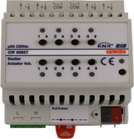 Attuatore-per-tapparelle-4-canali-6A-knx-IP20-4-moduli-din-Gewiss