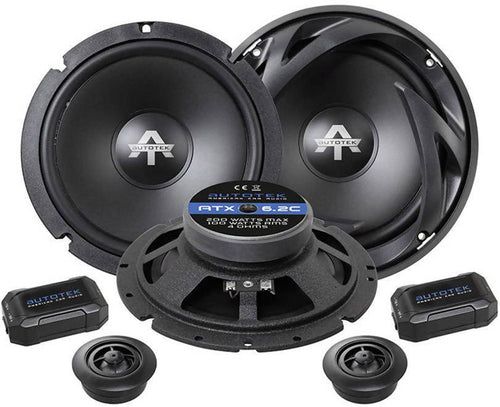 ATX 6.2c Kit Altoparlanti da Incasso a 2 Vie Autotek 2Woofer 165mm + 2 Tweeter + 2 Fiiltri a due vie 100Watt RMS 200 Watt MAX