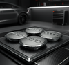 Set Tappi copri mozzo Cerchi in Lega Coprimozzo 61mm Compatibili Audi  Grigio A3 A1 A4 A5 A6 Q5 Q7