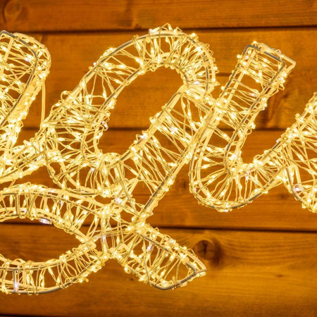 Auguri 3D con MicroLed bianco caldo e bianco Ø 1,5 mm per decorazioni natalizie Casa e cucina/Decorazioni per interni/Addobbi e decorazioni per ricorrenze/Decorazioni natalizie/Luci natalizie/Catene luminose per esterni MagiediNatale.it - Altamura, Commerciovirtuoso.it