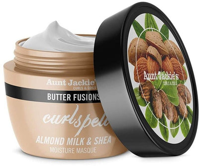 Aunt Jackie's Butter Fusions Curl Spell Hair Dress 8oz Maschera Per Capelli Maschera Idratante Per Capelli Mossi Più Morbidi