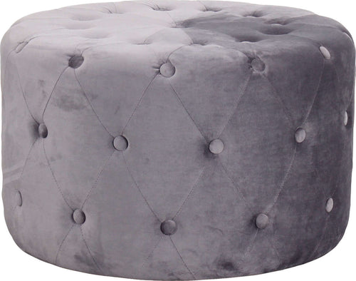 AURA---pouf-rotondo-in-velluto-Grigio-scuro-Milani-Home