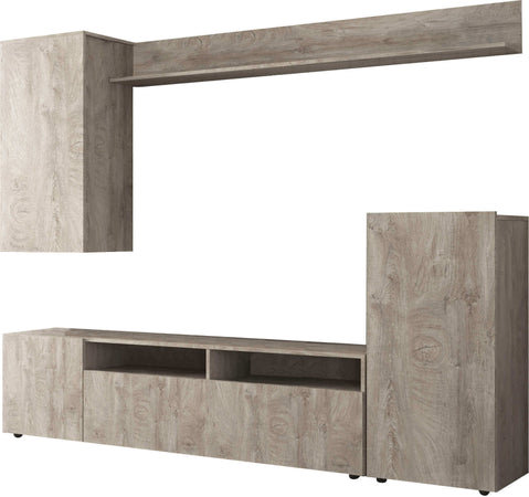 AURELIO---parete-attrezzata-soggiorno-210x36,5x170-h-Rovere-grigio-Milani-Home