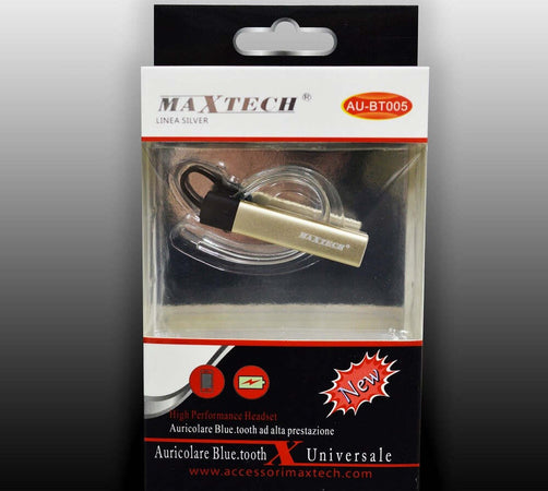 Auricolare Bluetooth Universale Ad Alta Prestazione Per Smartphone Maxtech Au-bt005 Cuffie e Auricolari Trade Shop italia - Napoli, Commerciovirtuoso.it
