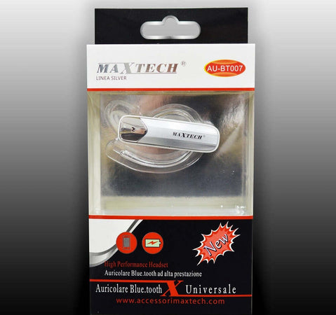 Auricolare Bluetooth Universale Cuffia Maxtech Au-bt007 Per Smartphone Cellulare Cuffie e Auricolari Trade Shop italia - Napoli, Commerciovirtuoso.it