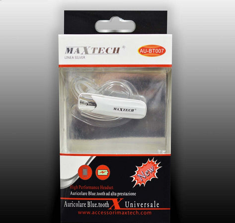 Auricolare Bluetooth Universale Cuffia Maxtech Au-bt007 Per Smartphone Cellulare Cuffie e Auricolari Trade Shop italia - Napoli, Commerciovirtuoso.it