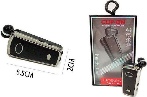 Auricolare Cuffia Bluetooth Clip-on Akz-q5 Cavo Retrattile Smartphone Cuffie e Auricolari Trade Shop italia - Napoli, Commerciovirtuoso.it