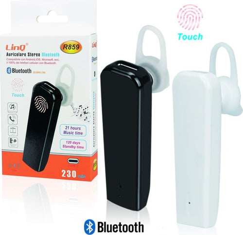Auricolare Cuffia Stereo Bluetooth Per Smartphone Tablet Touch Android Ios R859 Elettronica/Cuffie auricolari e accessori/Cuffie/Cuffie In-Ear Trade Shop italia - Napoli, Commerciovirtuoso.it