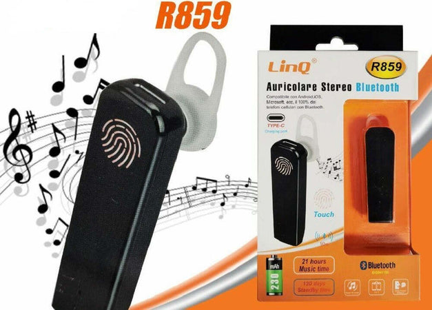 Auricolare Cuffia Stereo Bluetooth Per Smartphone Tablet Touch Android Ios R859 Elettronica/Cuffie auricolari e accessori/Cuffie/Cuffie In-Ear Trade Shop italia - Napoli, Commerciovirtuoso.it