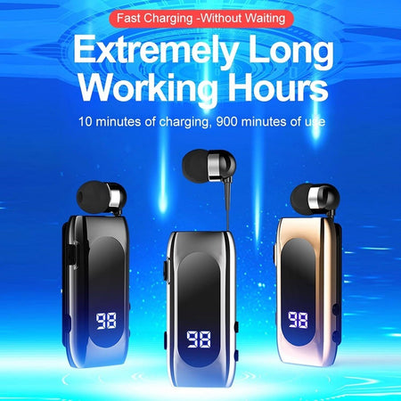 Auricolare In-ear Wireless Bt5.2 Retrattile Vivavoce Clip Stereo Con Microfono K55 Elettronica/Cuffie auricolari e accessori/Cuffie/Cuffie In-Ear Trade Shop italia - Napoli, Commerciovirtuoso.it