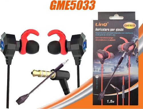 Auricolari Cuffie Gaming Jack 3,5mm Console Pc Per Giochi Con Microfono Gme5033 Elettronica/Cuffie auricolari e accessori/Cuffie/Cuffie In-Ear Trade Shop italia - Napoli, Commerciovirtuoso.it