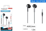 Auricolari Cuffie In-ear Connettore Aux 3,5mm Cavo Da 1,2 Mt Smartphone Au-9t006 Elettronica e telefonia > Telefonia Fissa e Mobile > Accessori Smartphone > Cuffie e Auricolari Trade Shop italia - Napoli, Commerciovirtuoso.it