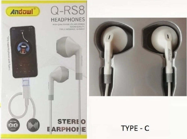 Auricolari Cuffie In-ear Stereo Vivavoce Con Presa Type-c Per Smartphone Q-rs8 Elettronica/Cuffie auricolari e accessori/Cuffie/Cuffie In-Ear Trade Shop italia - Napoli, Commerciovirtuoso.it