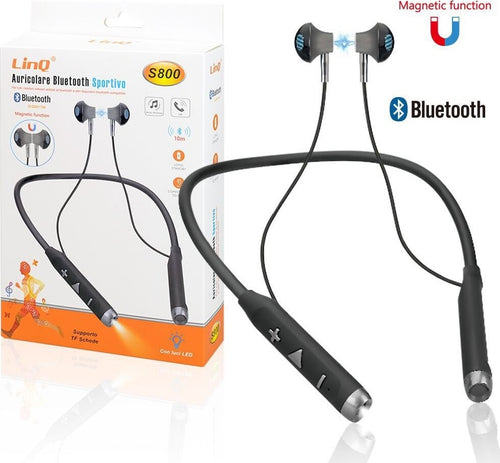 Auricolari Cuffie Magnetici Bluetooth A Collo Con Torcia Led Sport Smartphone S800 Elettronica/Cuffie auricolari e accessori/Cuffie/Cuffie In-Ear Trade Shop italia - Napoli, Commerciovirtuoso.it