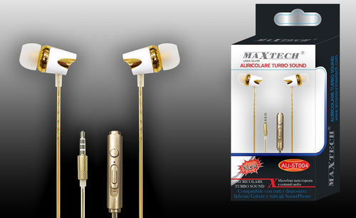 Auricolari Cuffie Musica Con Filo Microfono Per Cellulari Smartphone Maxtech Au-5t004 Cuffie e Auricolari Trade Shop italia - Napoli, Commerciovirtuoso.it