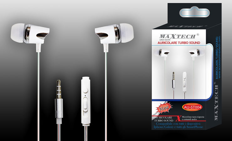 Auricolari Cuffie Musica Con Filo Microfono Per Cellulari Smartphone Maxtech Au-5t004 Cuffie e Auricolari Trade Shop italia - Napoli, Commerciovirtuoso.it