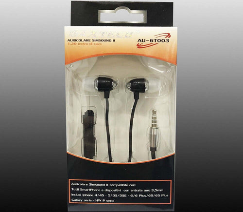 Auricolari Cuffie Musica Con Filo Microfono Per Smartphone Cellulari Simsound Maxtech Au-6t003 Cuffie e Auricolari Trade Shop italia - Napoli, Commerciovirtuoso.it