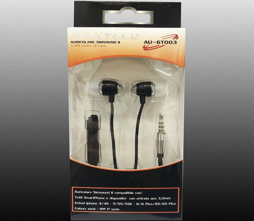 Auricolari Cuffie Musica Con Filo Microfono Per Smartphone Cellulari Simsound Maxtech Au-6t003 Cuffie e Auricolari Trade Shop italia - Napoli, Commerciovirtuoso.it