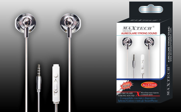 Auricolari Cuffie Musica Con Microfono Per Cellulari Smartphone Jack Maxtech Au-5t005 Cuffie e Auricolari Trade Shop italia - Napoli, Commerciovirtuoso.it