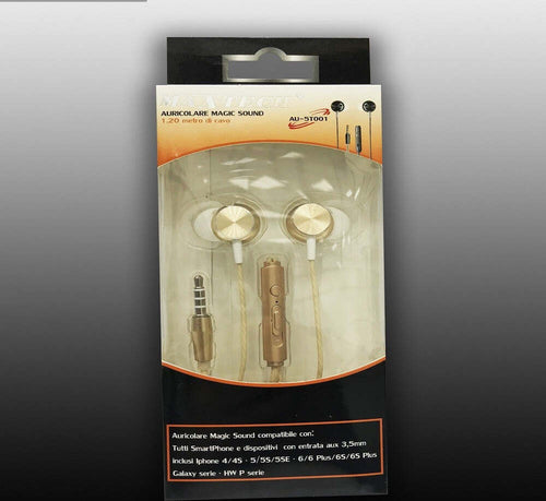 Auricolari Cuffie Per Smartphone Cellulari Con Filo Audio Microfono Maxtech Au-5t001 Cuffie e Auricolari Trade Shop italia - Napoli, Commerciovirtuoso.it