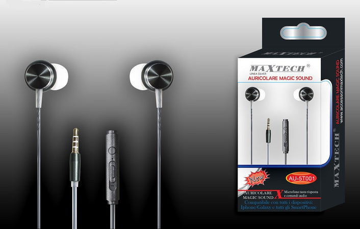 Auricolari Cuffie Per Smartphone Cellulari Con Filo Audio Microfono Maxtech Au-5t001 Cuffie e Auricolari Trade Shop italia - Napoli, Commerciovirtuoso.it