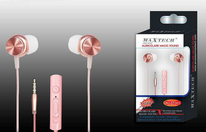 Auricolari Cuffie Per Smartphone Cellulari Con Filo Audio Microfono Maxtech Au-5t001 Cuffie e Auricolari Trade Shop italia - Napoli, Commerciovirtuoso.it