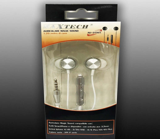 Auricolari Cuffie Per Smartphone Cellulari Con Filo Audio Microfono Maxtech Au-5t001 Cuffie e Auricolari Trade Shop italia - Napoli, Commerciovirtuoso.it