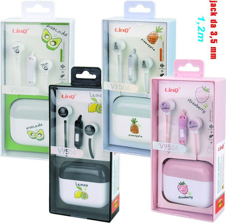 Auricolari Cuffie Stereo Con Microfono Jack 3,5mm 1.2mt Colorate Frutta V9506 Elettronica/Cuffie auricolari e accessori/Cuffie/Cuffie Over-Ear Trade Shop italia - Napoli, Commerciovirtuoso.it