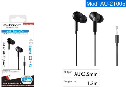 Auricolari In-ear Cuffie Aux 3.5mm Cavo Alta Velocit? 1.2mt Smartphone Au-2t005 Elettronica e telefonia > Telefonia Fissa e Mobile > Accessori Smartphone > Cuffie e Auricolari Trade Shop italia - Napoli, Commerciovirtuoso.it