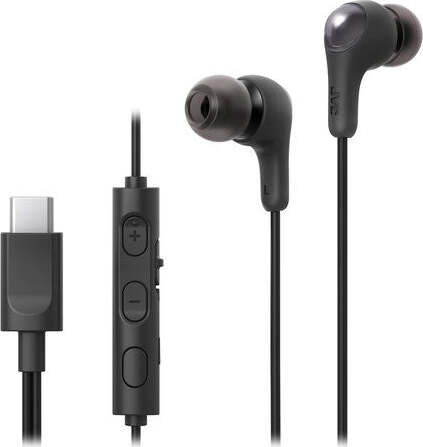 Auricolari-microfono-filo-Jvc-HA-FR9UC-B-U-GUMY-HA-FR9UC-B-U-Black