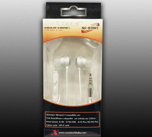 Auricolari Per Cellulari Cuffie Con Filo Musica Microfono Smartphone Maxtech Au-6t001 Cuffie e Auricolari Trade Shop italia - Napoli, Commerciovirtuoso.it