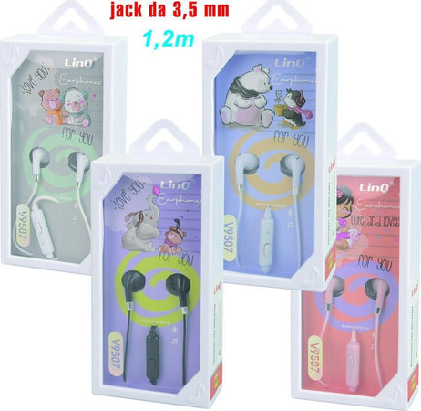 Auricolari Stereo Con Microfono Jack Da 3,5 Mm Filo Da 1.2mt V9507 Vari Colori Elettronica/Cuffie auricolari e accessori/Cuffie/Cuffie In-Ear Trade Shop italia - Napoli, Commerciovirtuoso.it
