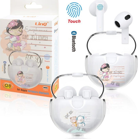 Auricolari Wireless Bluetooth Controllo Touch Base Ricarica Design Motivo Cub Q8 Elettronica/Cuffie auricolari e accessori/Cuffie/Cuffie In-Ear Trade Shop italia - Napoli, Commerciovirtuoso.it