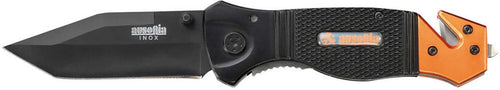 Ausonia - 26443 Coltello Tascabile Sicurezza Da Salvataggio Protezione Civile Cm 20 Con Frangivetro E Tagliacintura
