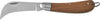Ausonia - 33130 Coltello Tipo Roncola Chiudibile Da Innesto Cm 19 Con Manico Legno Sapelli Made In Italy