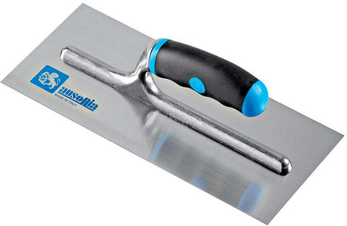 Ausonia - 42005 Frattazzo Frattone Per Stucco Made In Italy Con Lama In Acciaio Carbonio Di Prima Qualita' 28X12 Manico Ingomma Bimateriale