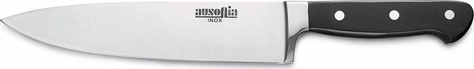 Ausonia---Coltello-forgiato-INOX-da-cucina-largo-manico-in-resina-acetilica-Cm-20