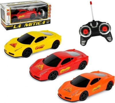 Auto-Da-Corsa-Speed-Radiocomandata-In-Scala-1:24-Telecomando-4-Funzioni