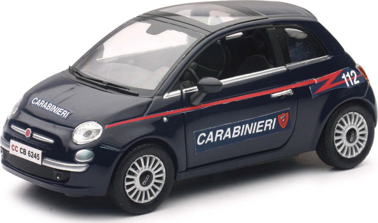 Auto-Fiat-500-Carabinieri-in-scala-1:24-New-Ray