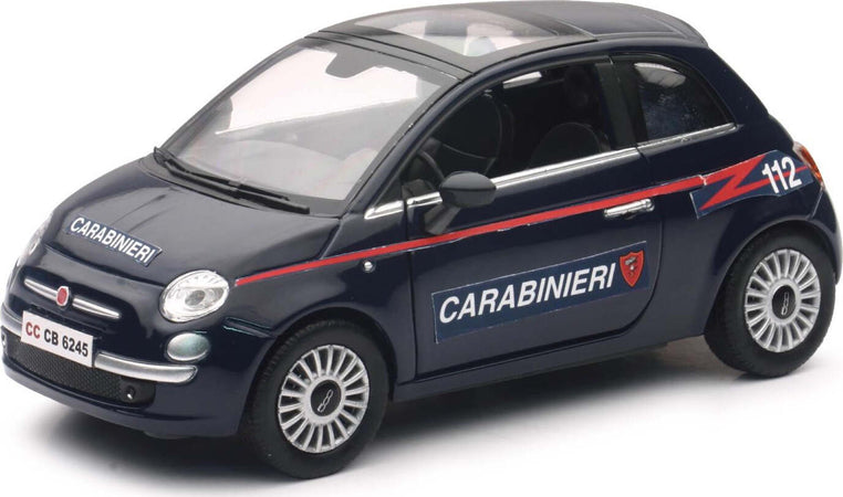 Auto-Fiat-500-Carabinieri-in-scala-1:24-New-Ray