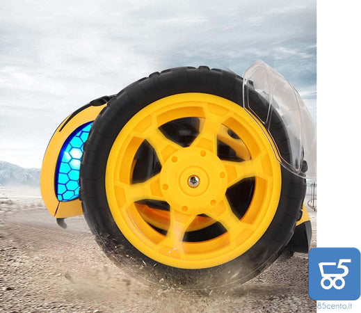 Auto Radiocomandata Mostop RC Stunt Car Remote Control Car per Bambini, 1/14 2.4 Ghz Ricaricabile Off Road Bumble Tumble Bee Truck Rock Crawler Veicolo Giocattolo con Musica e Luce - Vespa