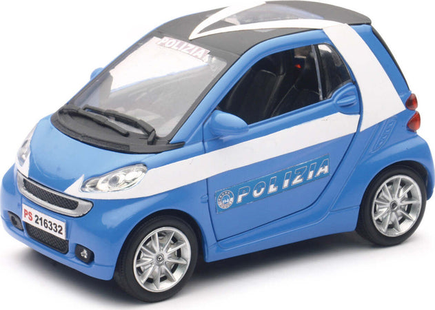 Auto-Smart-Fortwo-Polizia-1:24-New-Ray
