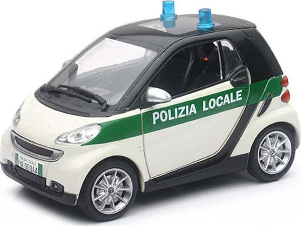 Auto-Smart-Fortwo-Polizia-Locale-1:24-New-Ray