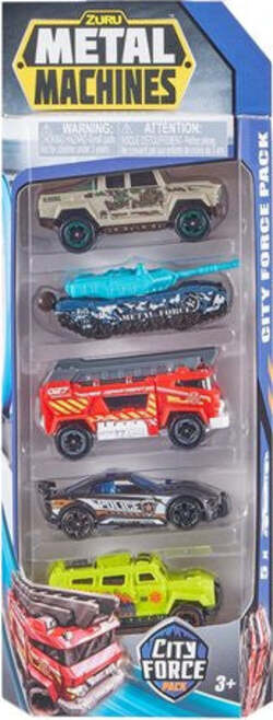 Automodello-Zuru-6767-METAL-MACHINES-City-Force-Pack-5-pz-Assortito