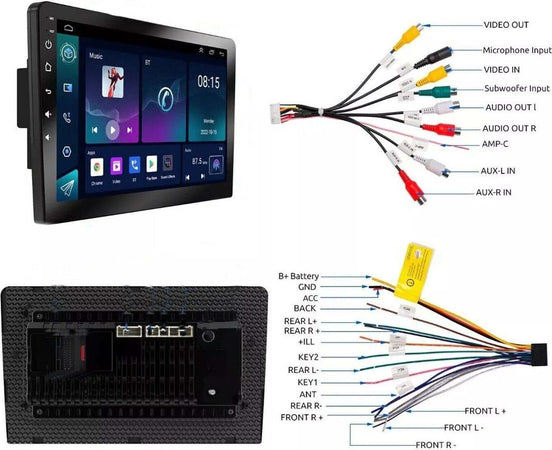 Autoradio-Doppio-DIN-9-Pollici-Touch-Screen-Carplay-Android-Bluetooth-GPS-4+64G