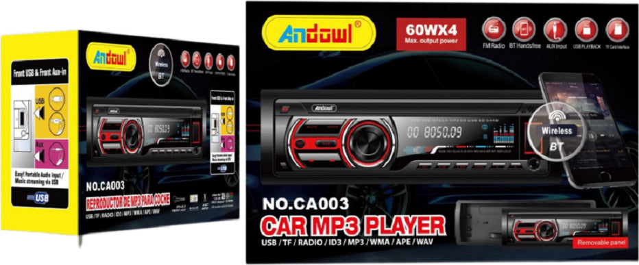 Autoradio Lettore Mp3 Ca003 Audio Per Auto Universale 1 Din Bluetooth Wireless Elettronica/Elettronica per veicoli/Elettronica per auto/Sistemi audio/Autoradio Trade Shop italia - Napoli, Commerciovirtuoso.it
