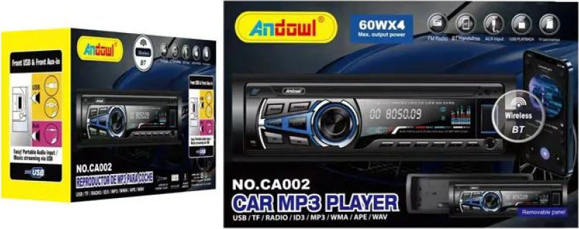 Autoradio Lettore Mp3 Sistema Audio Auto 1 Din Bt Usb Aux Fm Sd Card Mp3 Ca002 Elettronica/Elettronica per veicoli/Elettronica per auto/Sistemi audio/Autoradio Trade Shop italia - Napoli, Commerciovirtuoso.it