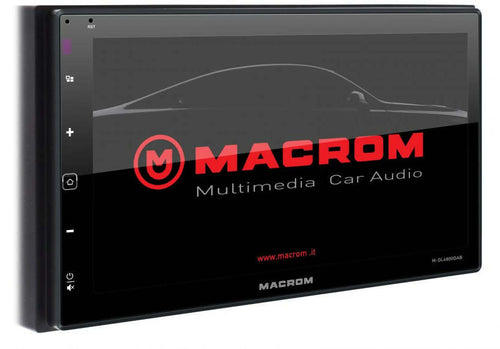 Autoradio Macrom 2 Din Monitor Da 6,8 Pollici, Ricevitore Dab+ / Fm / Am, Bluetooth, Lettore Di Memoria Usb